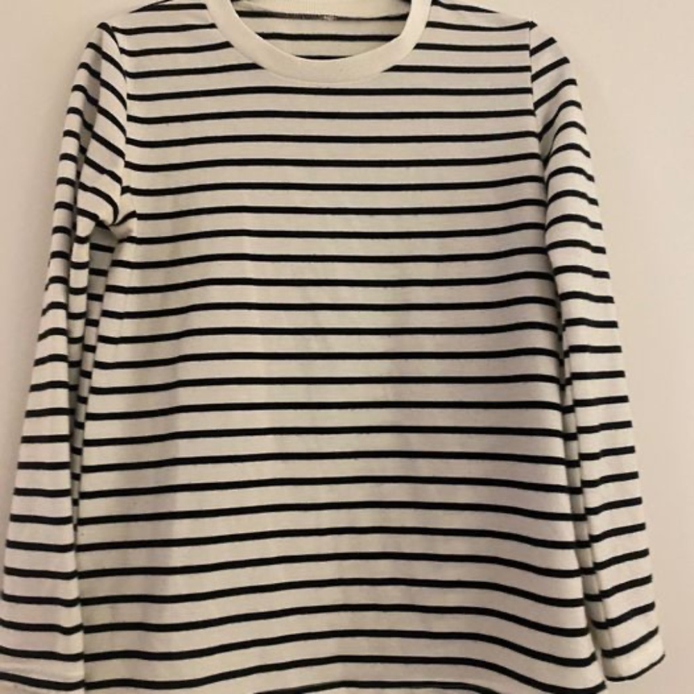 Black & White Stripped Long Sleeve Shirt